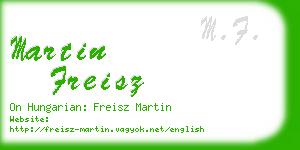 martin freisz business card